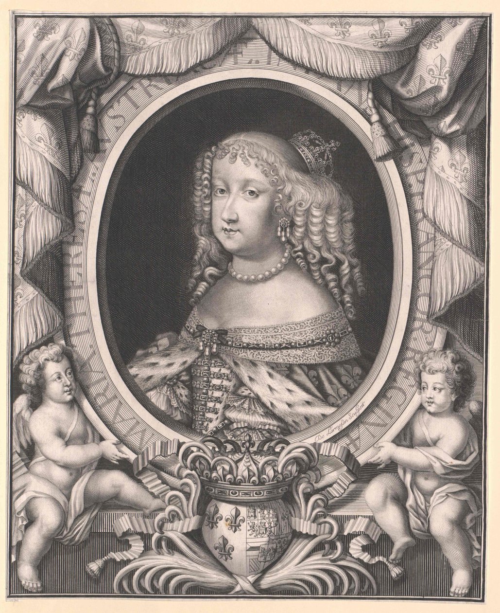 Infantka hiszpańska Maria Teresa (druk) autorstwa Artist Unknown