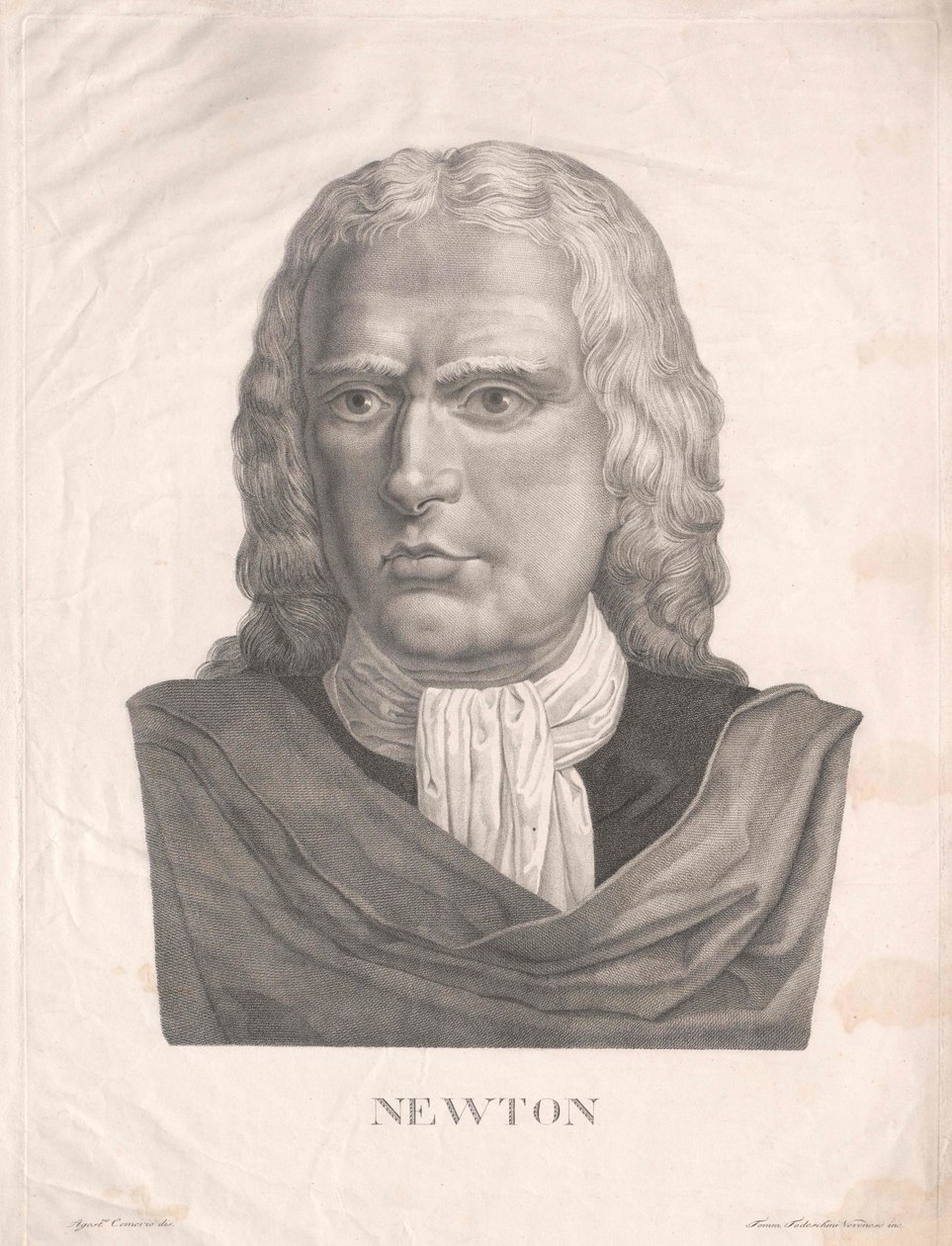 Isaac Newton (druk) autorstwa Artist Unknown
