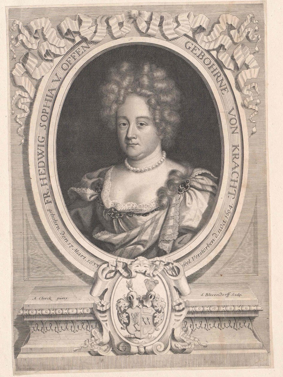 Jadwiga Zofia von Kracht (druk) autorstwa Artist Unknown