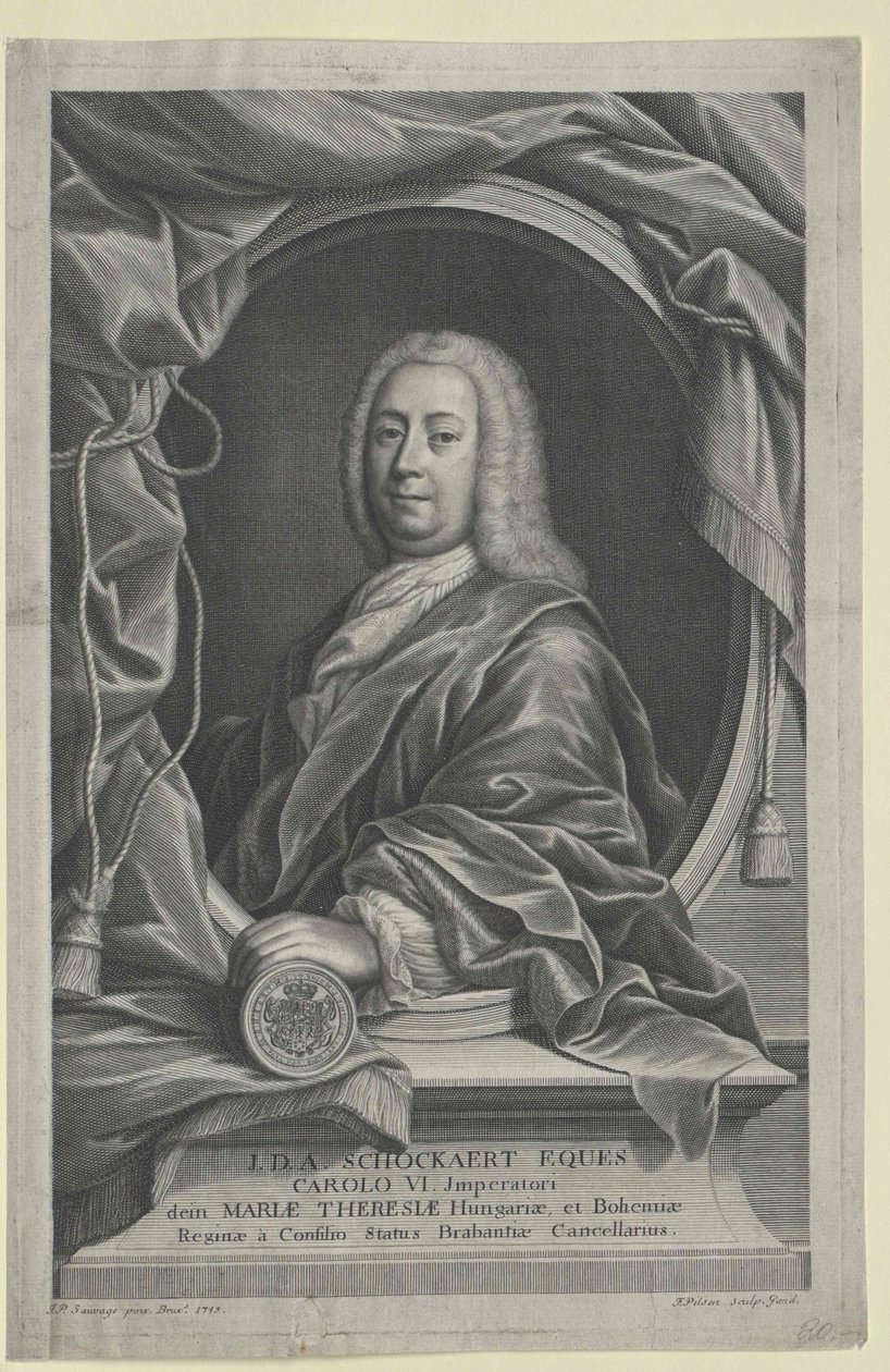 Jean Daniel Antoine Comte de Thirimont Scockart (druk) autorstwa Artist Unknown