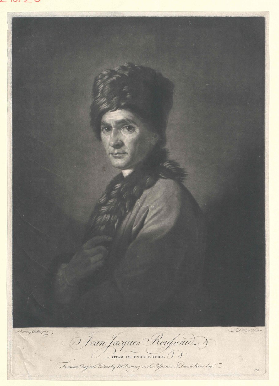 Jean Jacques Rousseau autorstwa Artist Unknown
