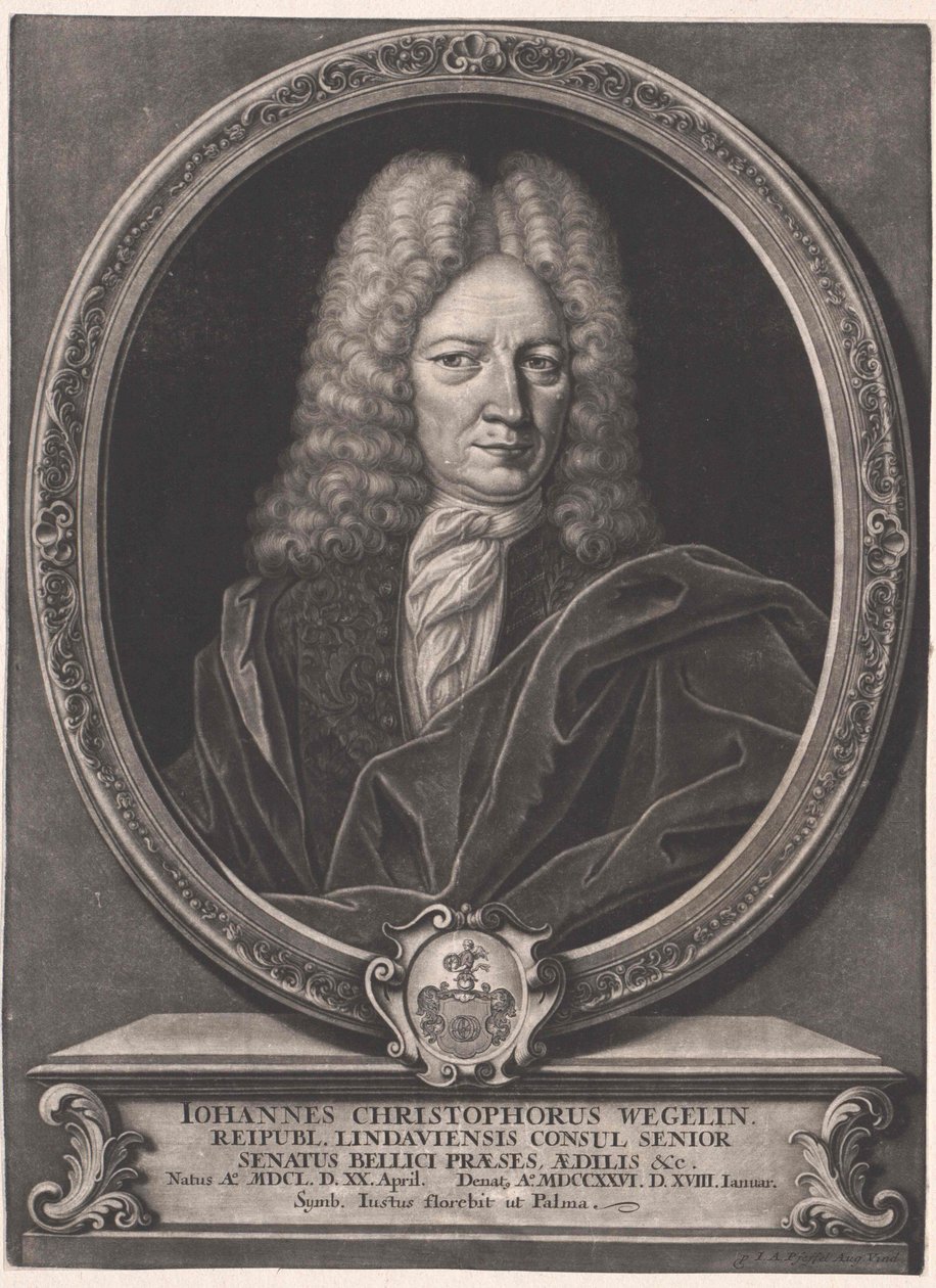 Johann Christoph Wegelin (druk) autorstwa Artist Unknown