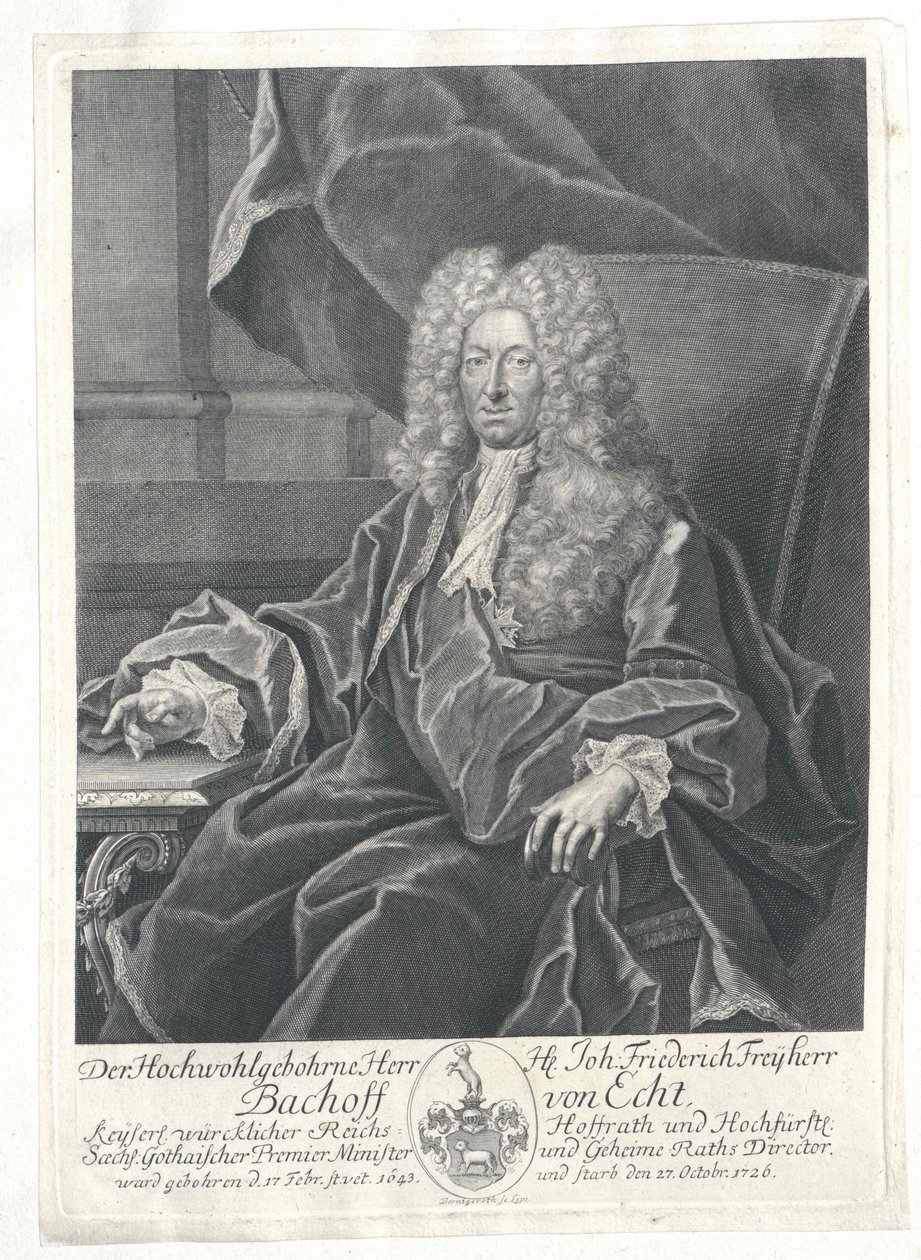 Johann Frederick baron Bachoff o realistycznych kształtach autorstwa Artist Unknown