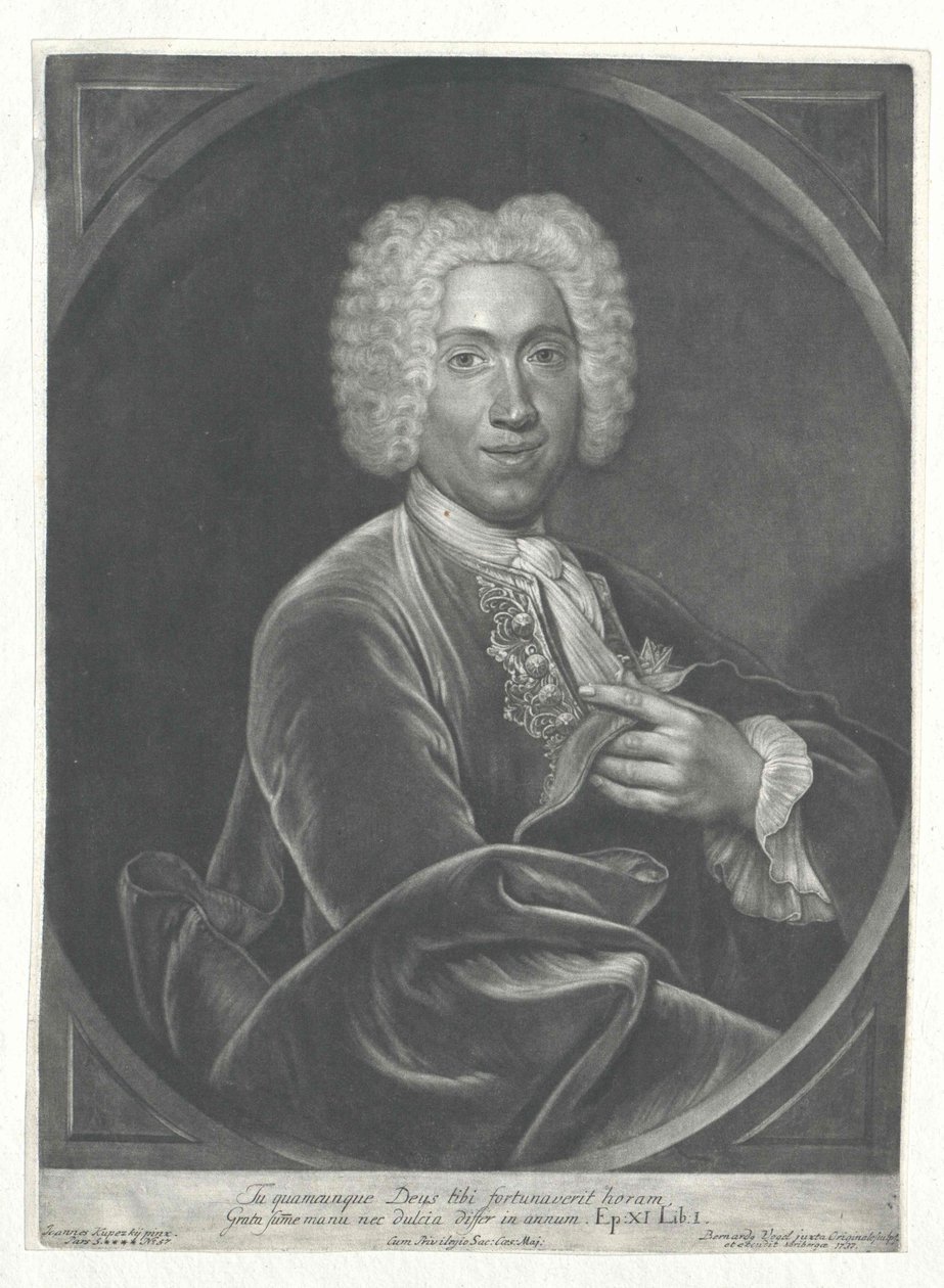 Johann Frederick baron Bachoff o realistycznych kształtach autorstwa Artist Unknown