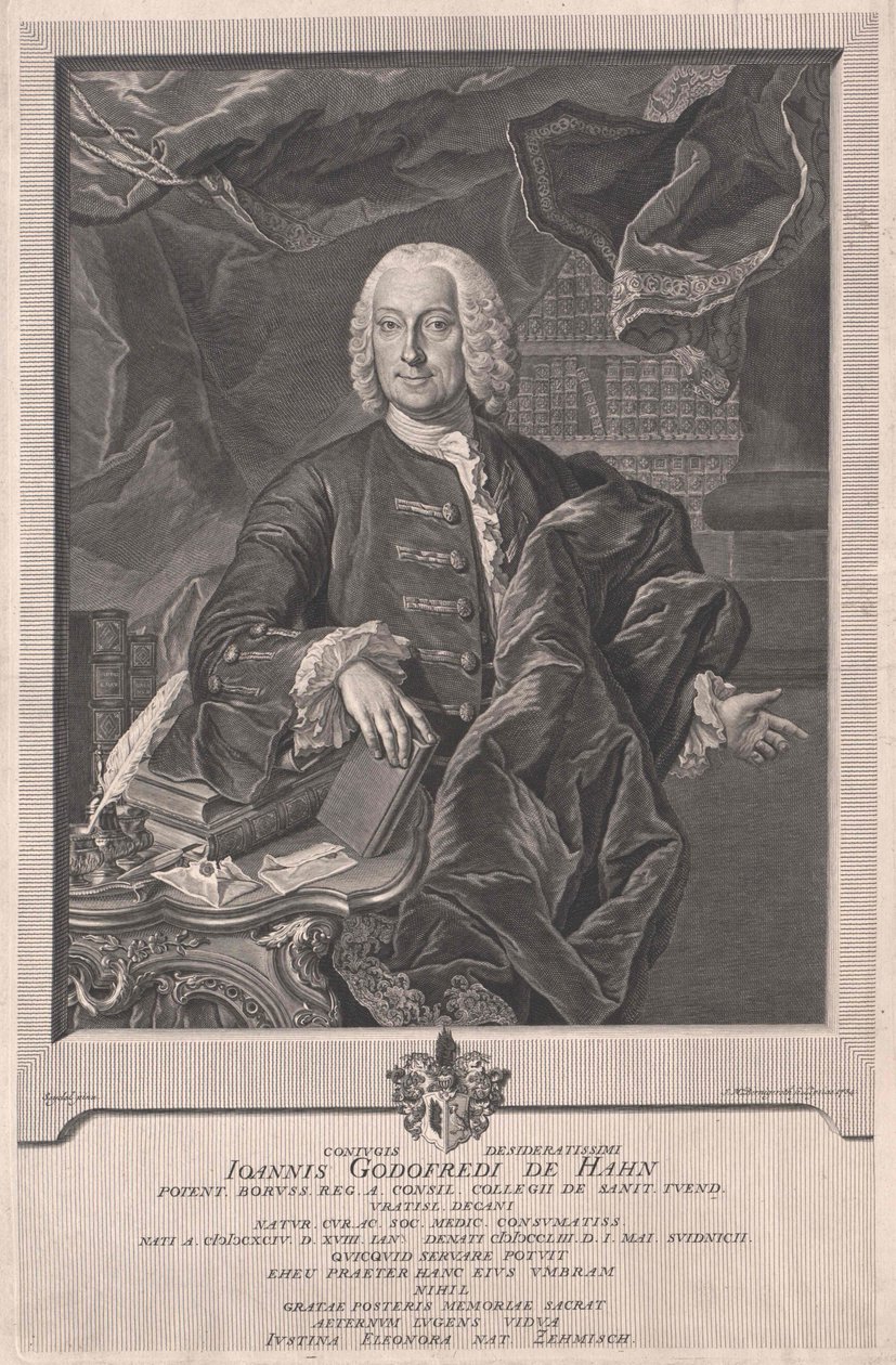 Johann Gottfried von Hahn autorstwa Artist Unknown