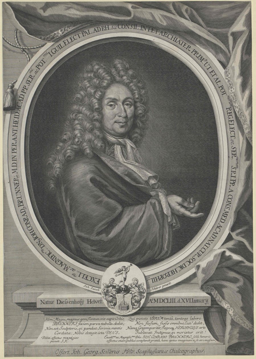 Johann Konrad Brunner (druk) autorstwa Artist Unknown