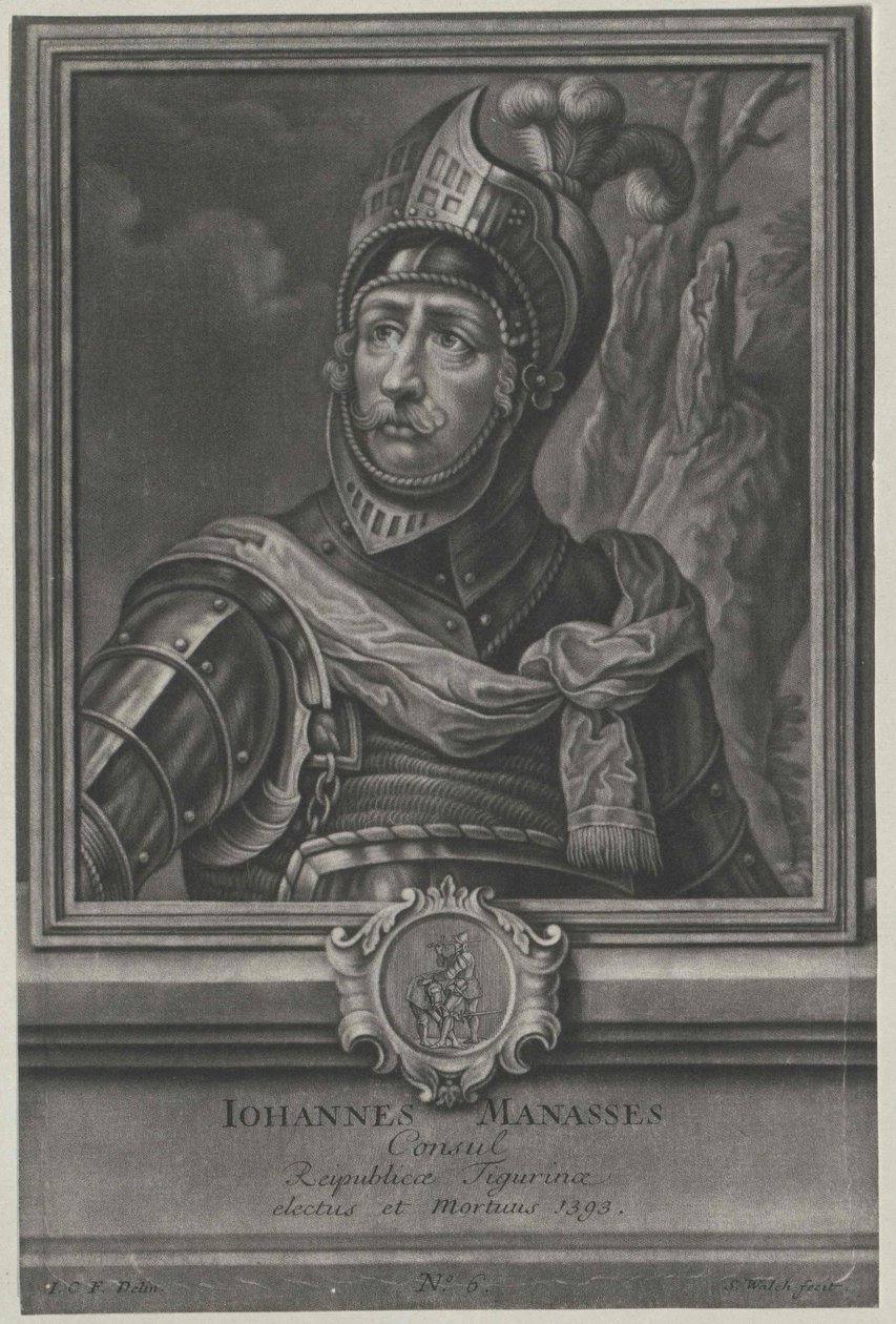 Johann Manasses (druk) autorstwa Artist Unknown