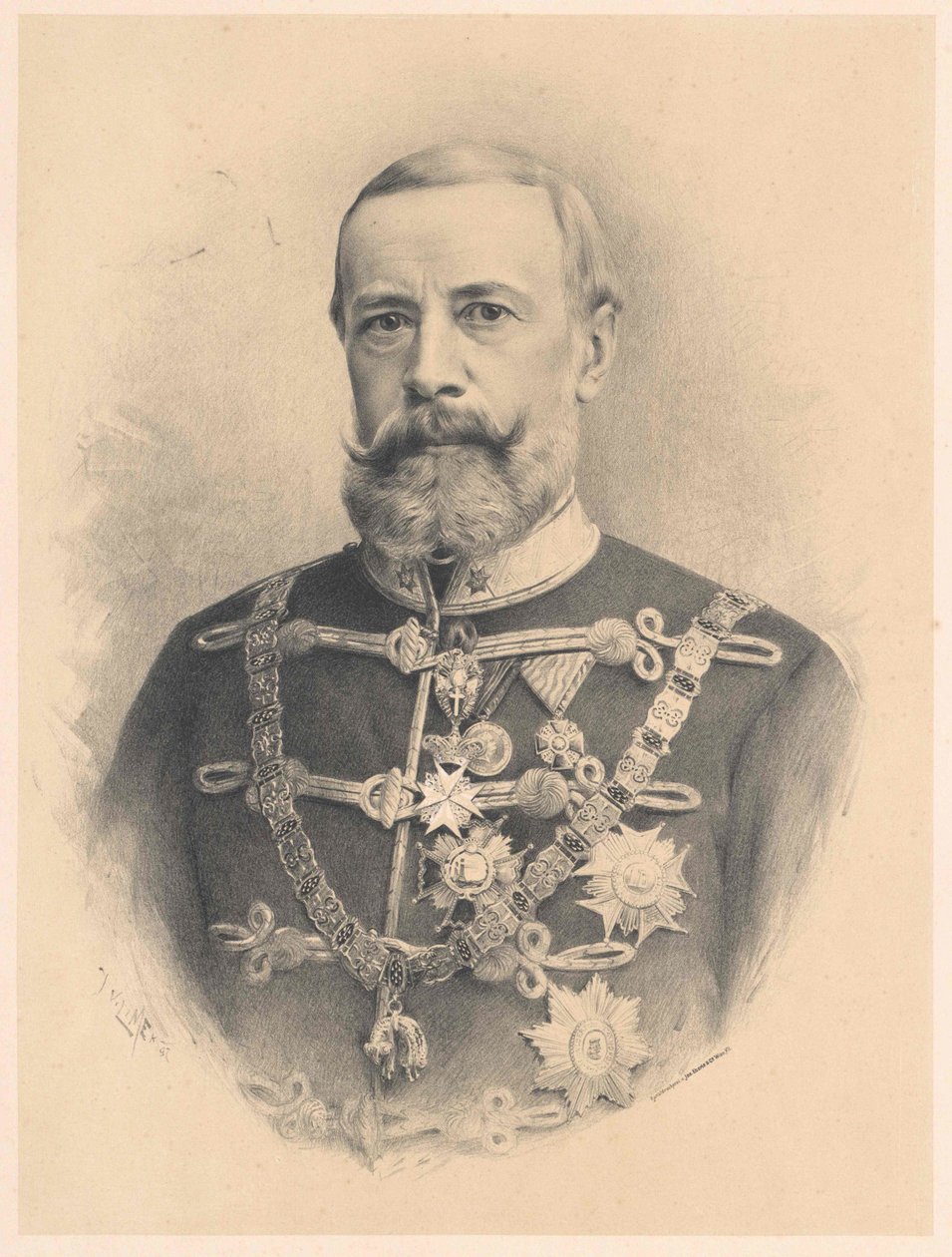 Johann Nepomuk hrabia Harrach (druk) autorstwa Artist Unknown