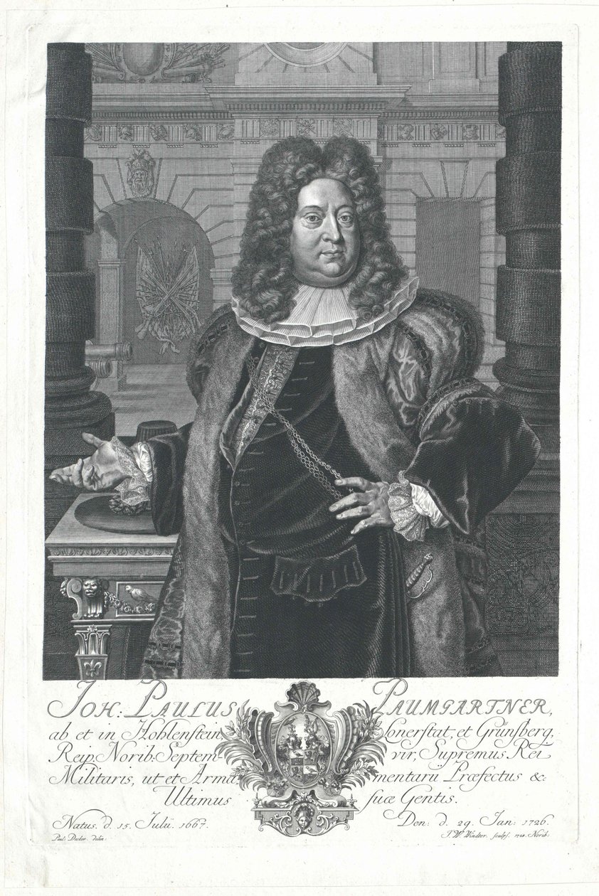 Johann Paul von Paumgartner von Holenstein i Lonnerstadt autorstwa Artist Unknown