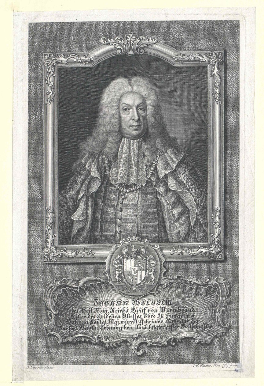 Johann Wilhelm hrabia Wurmbrand-Stuppach (druk) autorstwa Artist Unknown