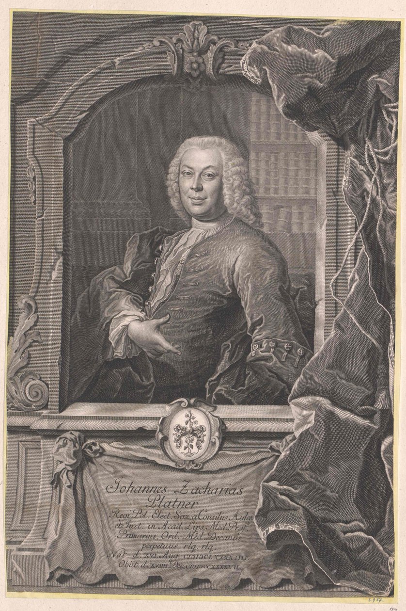 Johann Zachariah Platner autorstwa Artist Unknown