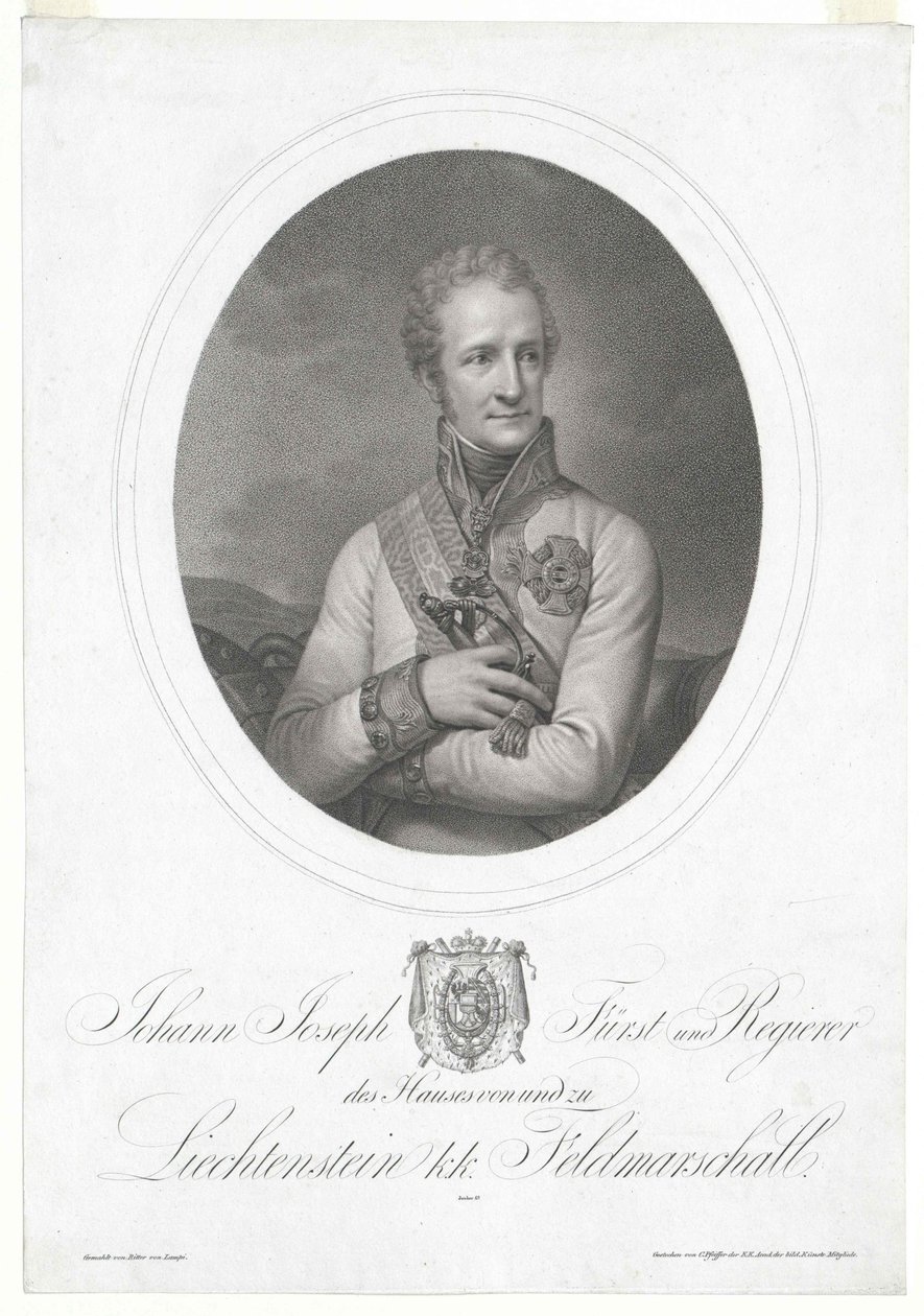 Johann hrabia Liechtensteinu autorstwa Artist Unknown