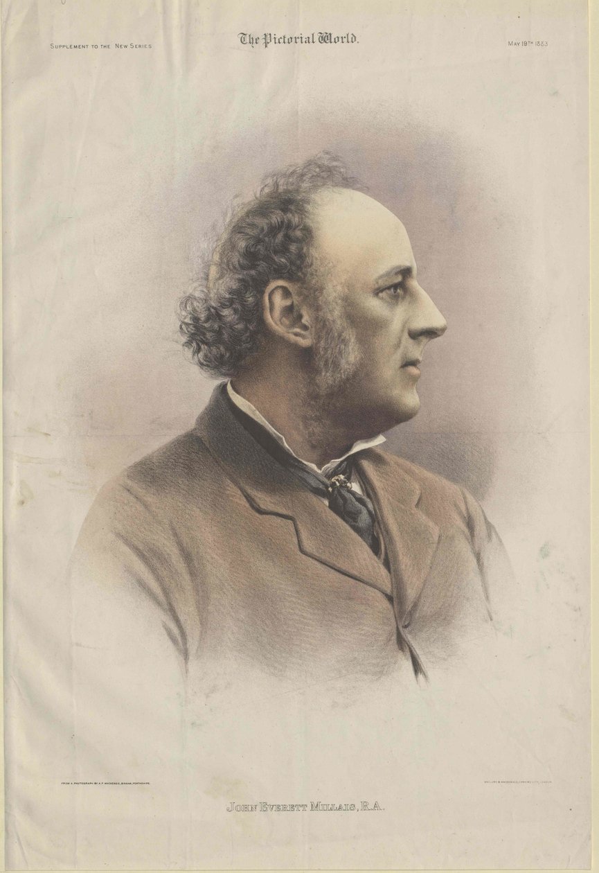 John Everett Millais (druk) autorstwa Artist Unknown