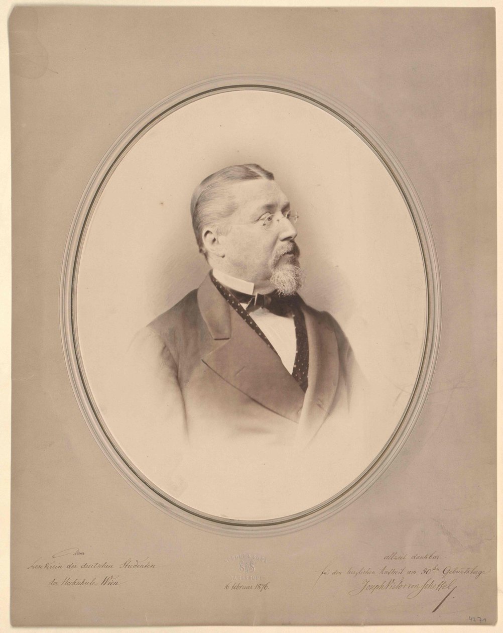 Joseph Viktor von Scheffel (druk) autorstwa Artist Unknown
