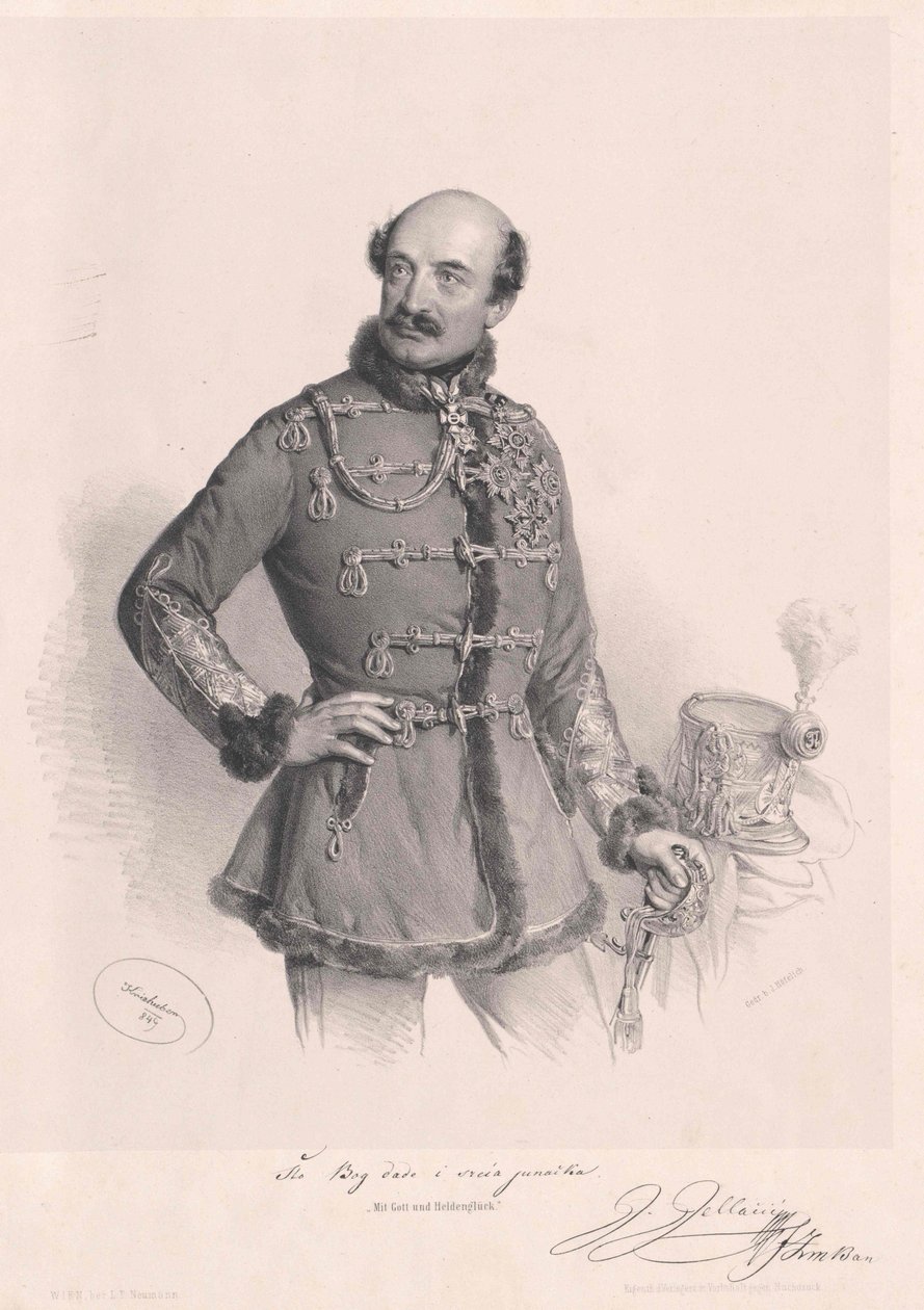 Józef hrabia Jellacic de Buzim autorstwa Artist Unknown