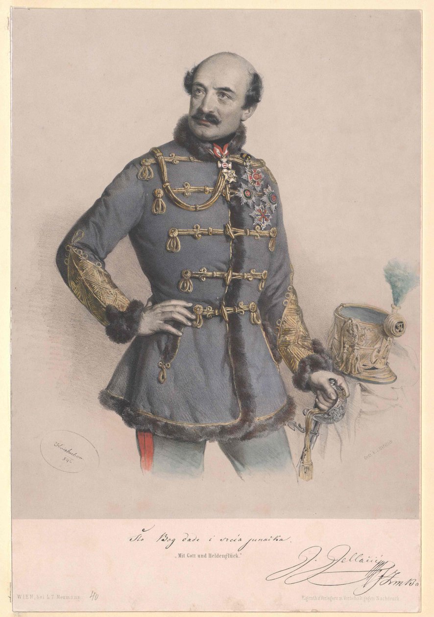 Józef hrabia Jellacic de Buzim autorstwa Artist Unknown
