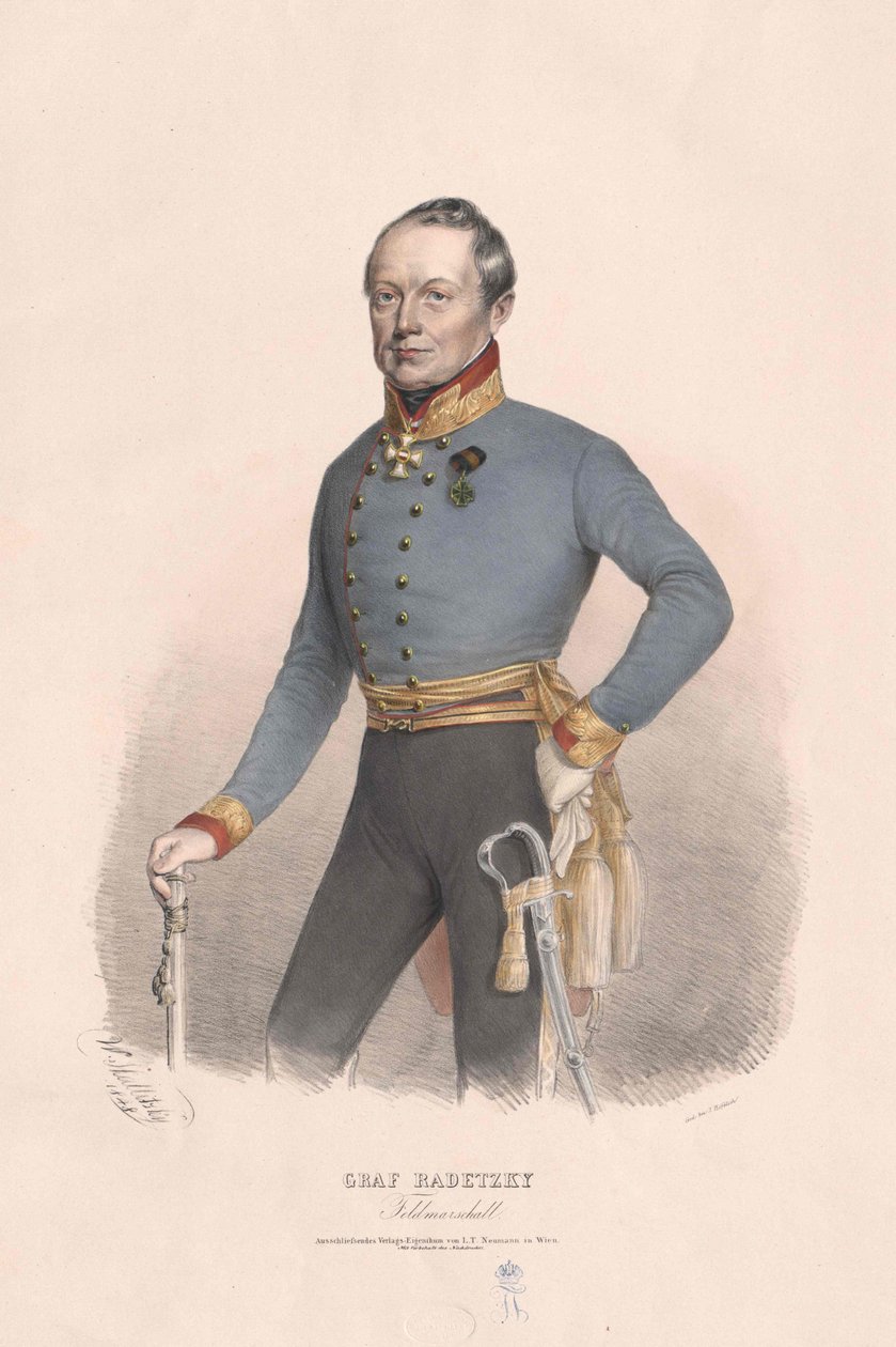 Joseph hrabia Radetzky z Radetz autorstwa Artist Unknown