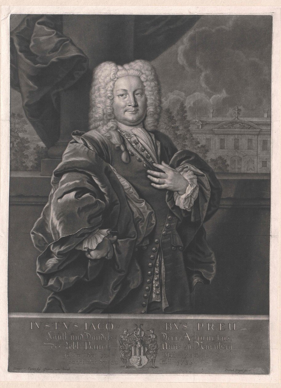 Justus Jacob Preu autorstwa Artist Unknown