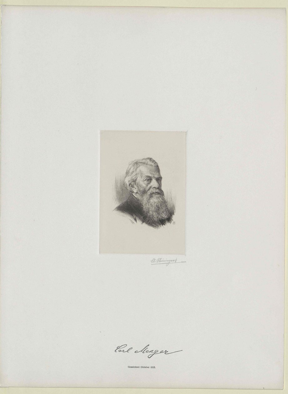 Karl Menger (druk) autorstwa Artist Unknown