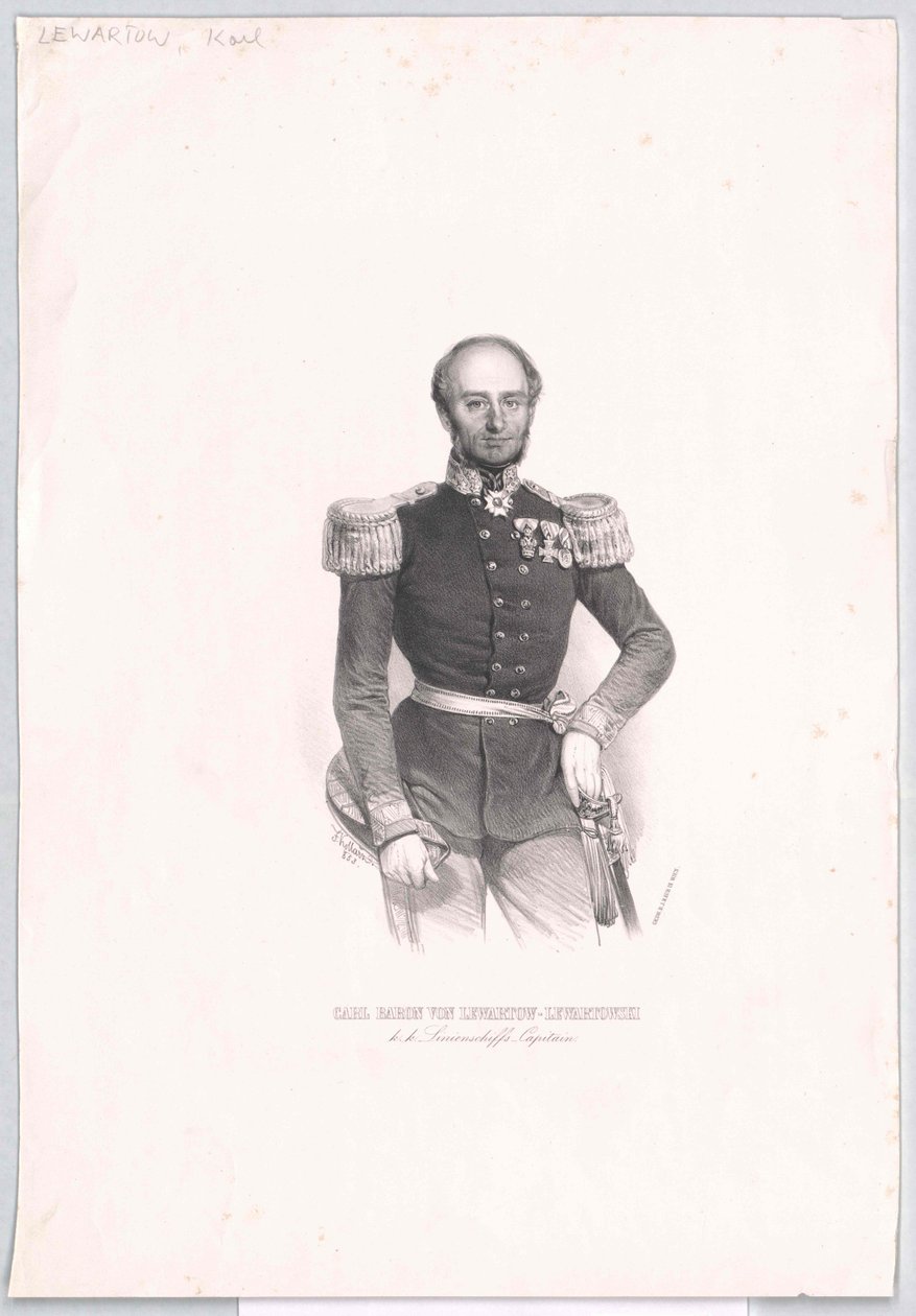 Karl baron von Lewartow von Lewartowski autorstwa Artist Unknown
