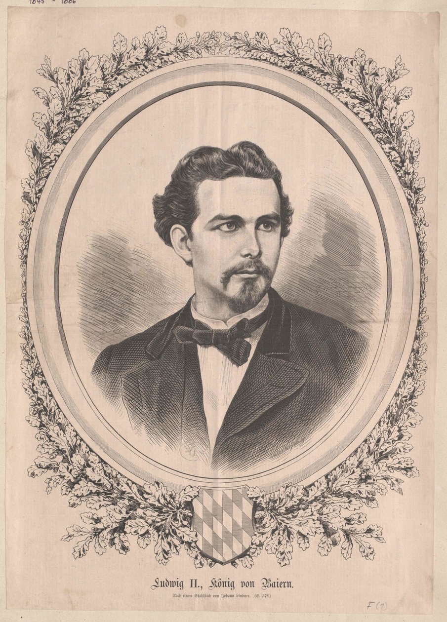 Król Bawarii Ludwik II autorstwa Artist Unknown