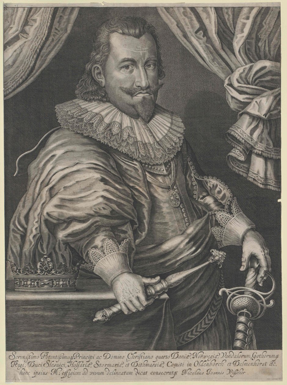 Król Danii Chrystian IV autorstwa Artist Unknown