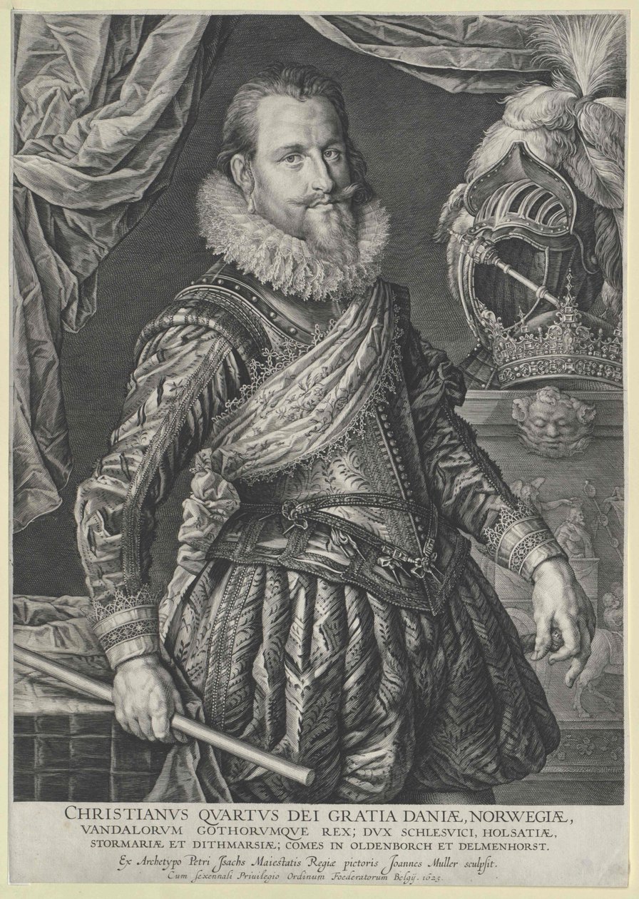 Król Danii Chrystian IV autorstwa Artist Unknown