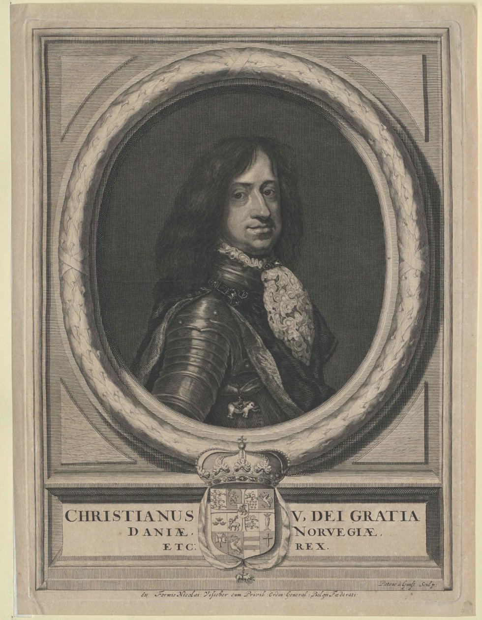 Król Danii Chrystian V. autorstwa Artist Unknown