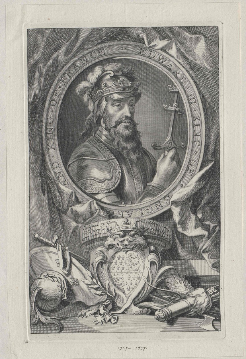 Król Anglii Edward III (druk) autorstwa Artist Unknown