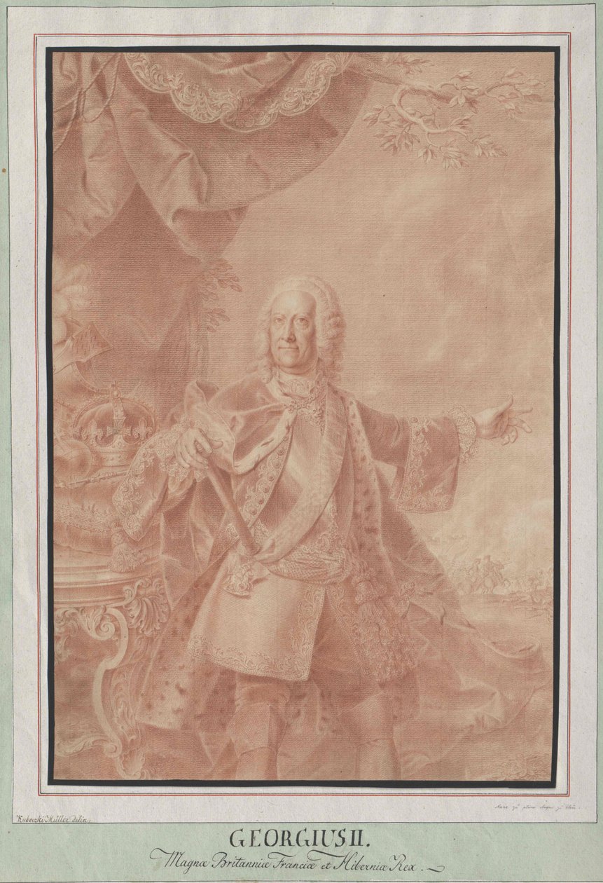 Król Anglii, elektor Hanoweru Jerzy II autorstwa Artist Unknown