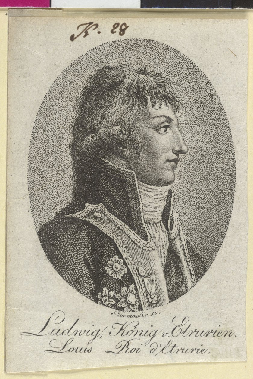 Król Etrurii Ludwik (druk) autorstwa Artist Unknown