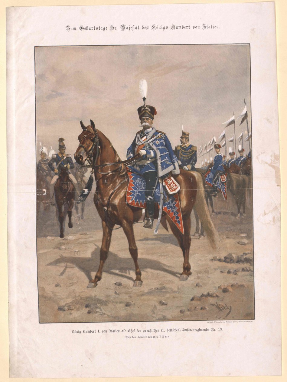 Król Włoch Humbert I autorstwa Artist Unknown