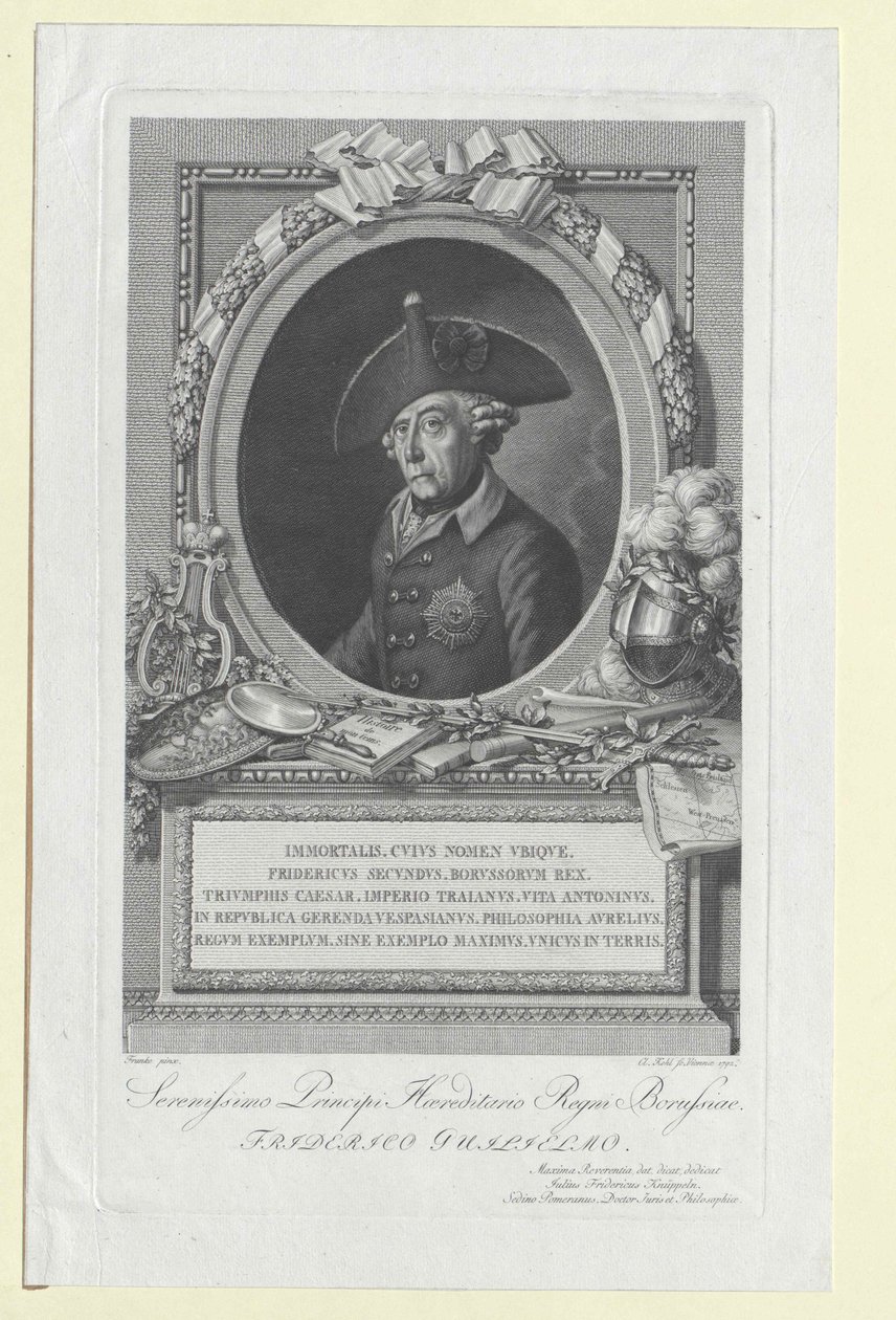 Król Prus Fryderyk II autorstwa Artist Unknown