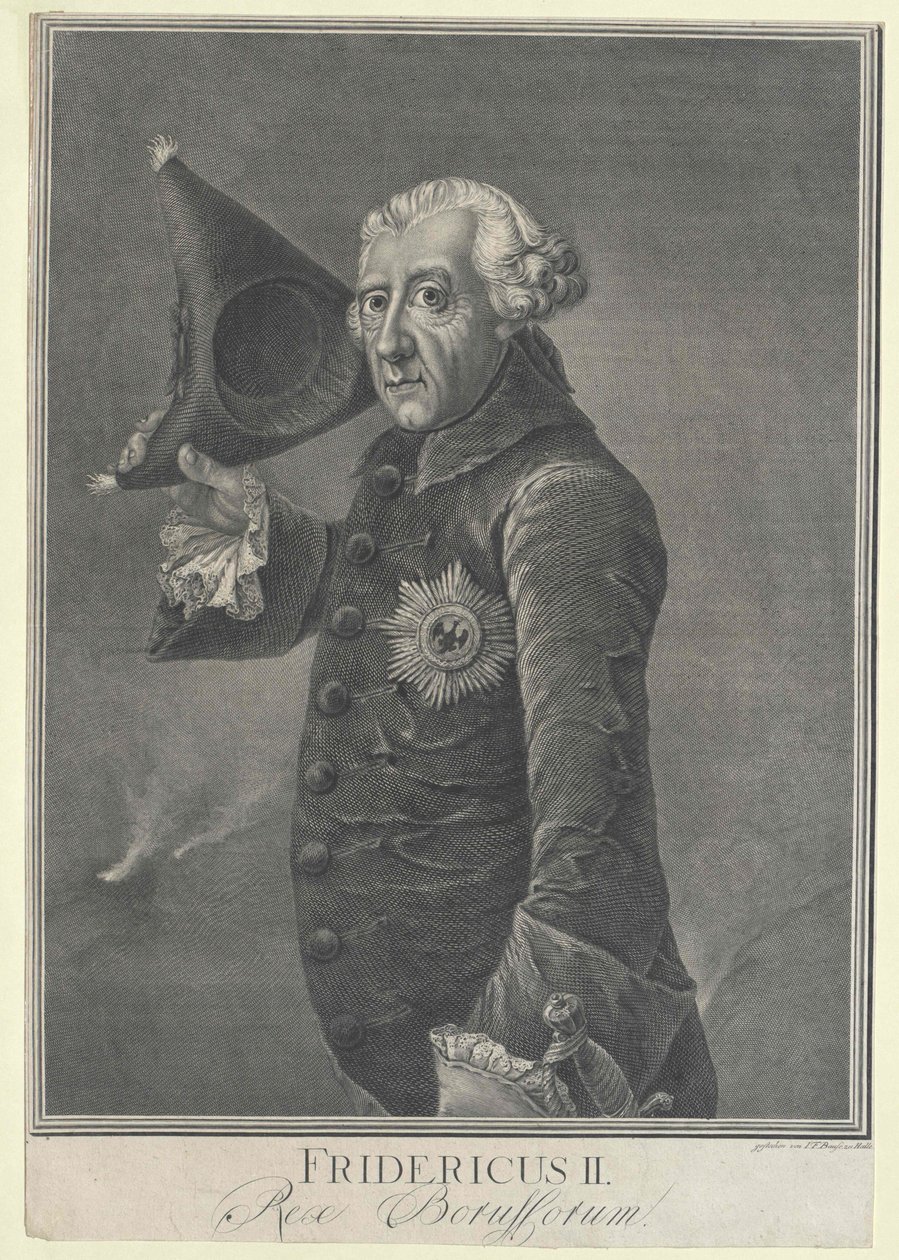 Król Prus Fryderyk II autorstwa Artist Unknown