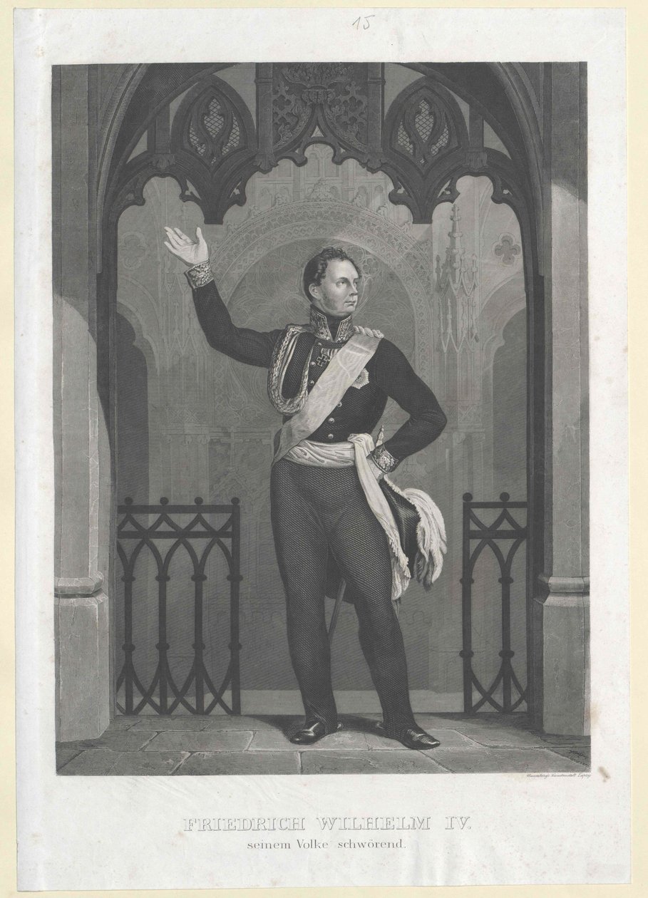 Król Prus Fryderyk Wilhelm IV autorstwa Artist Unknown