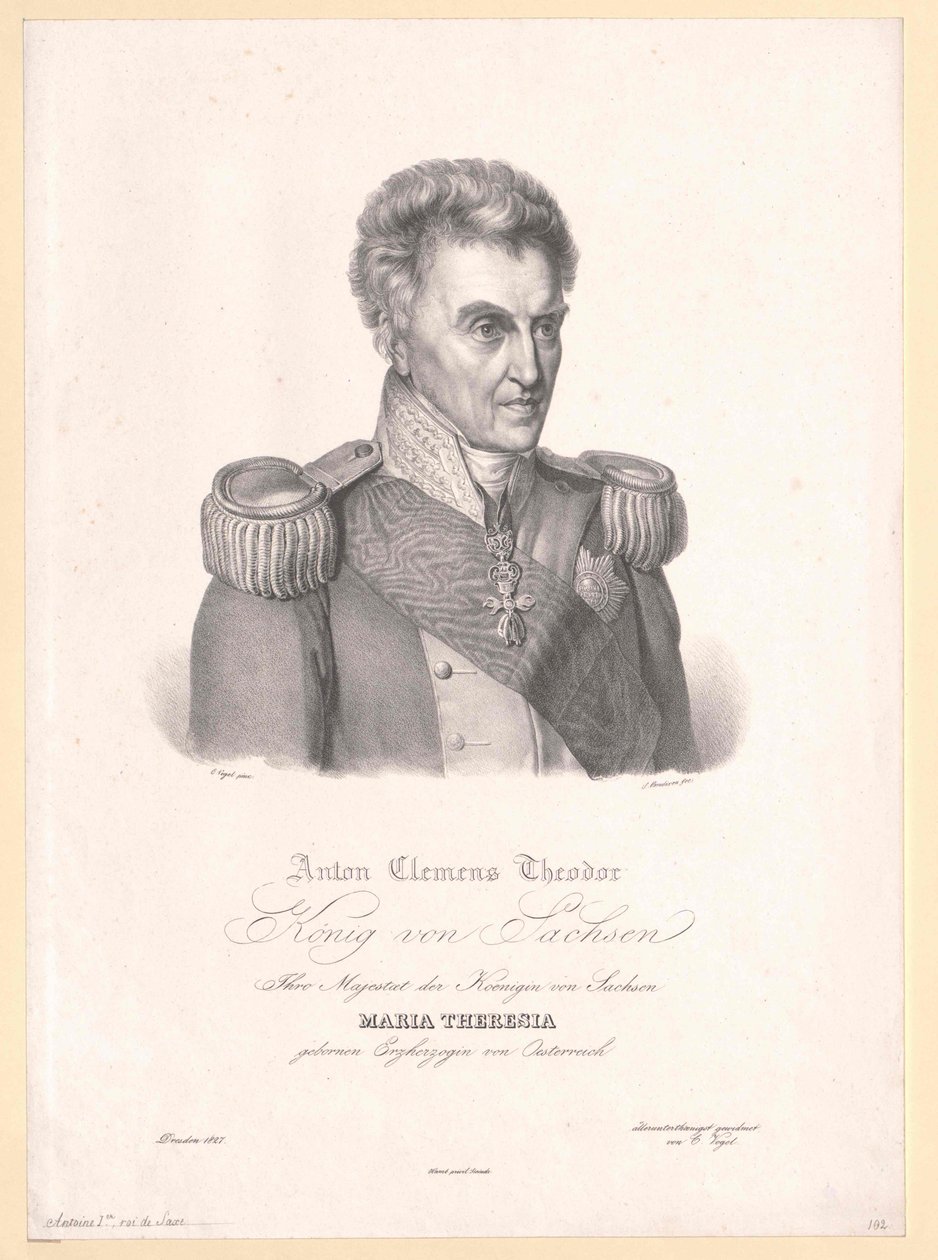 Król Saksonii Anton I autorstwa Artist Unknown