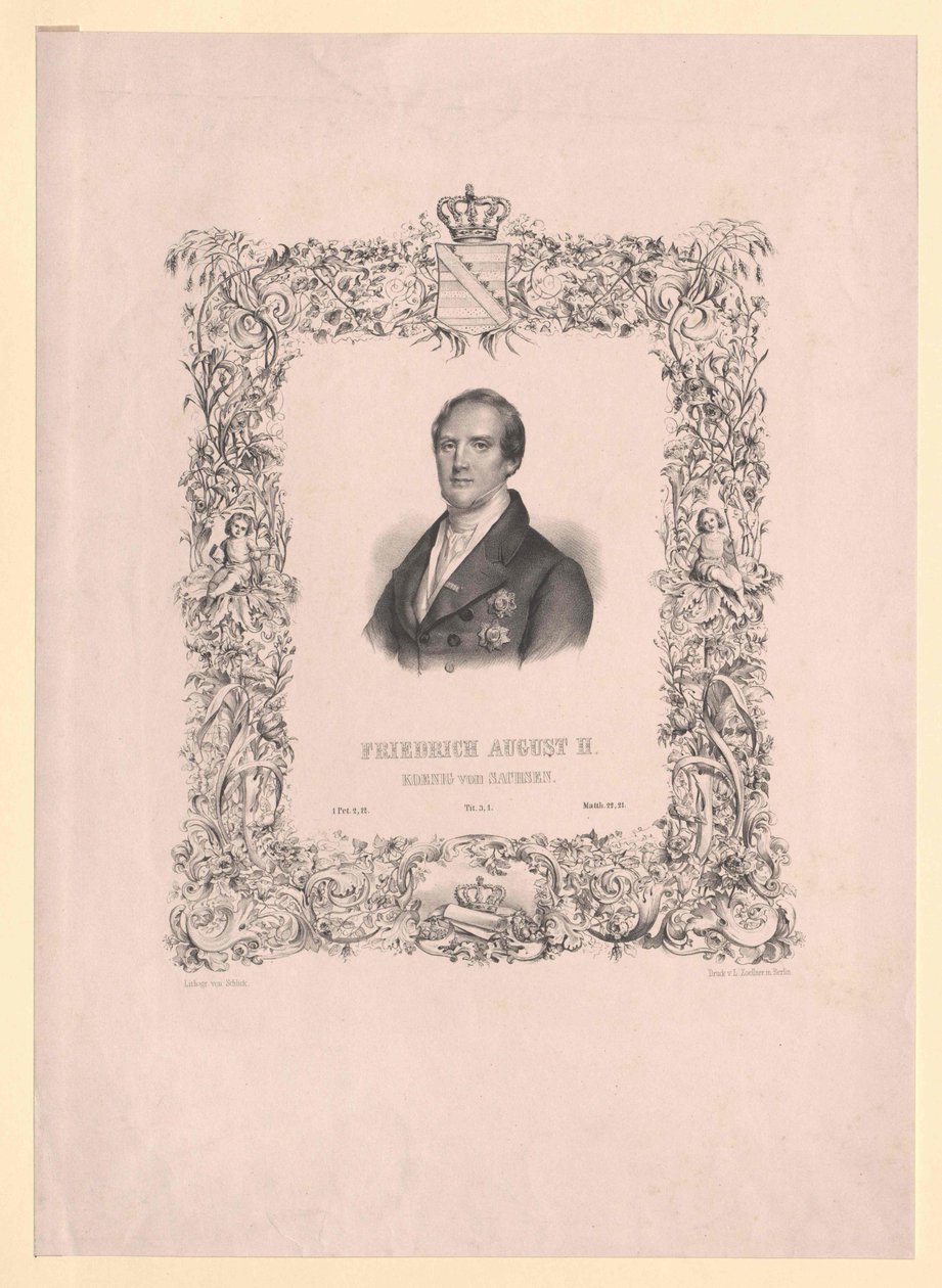 Król Saksonii Fryderyk August II autorstwa Artist Unknown