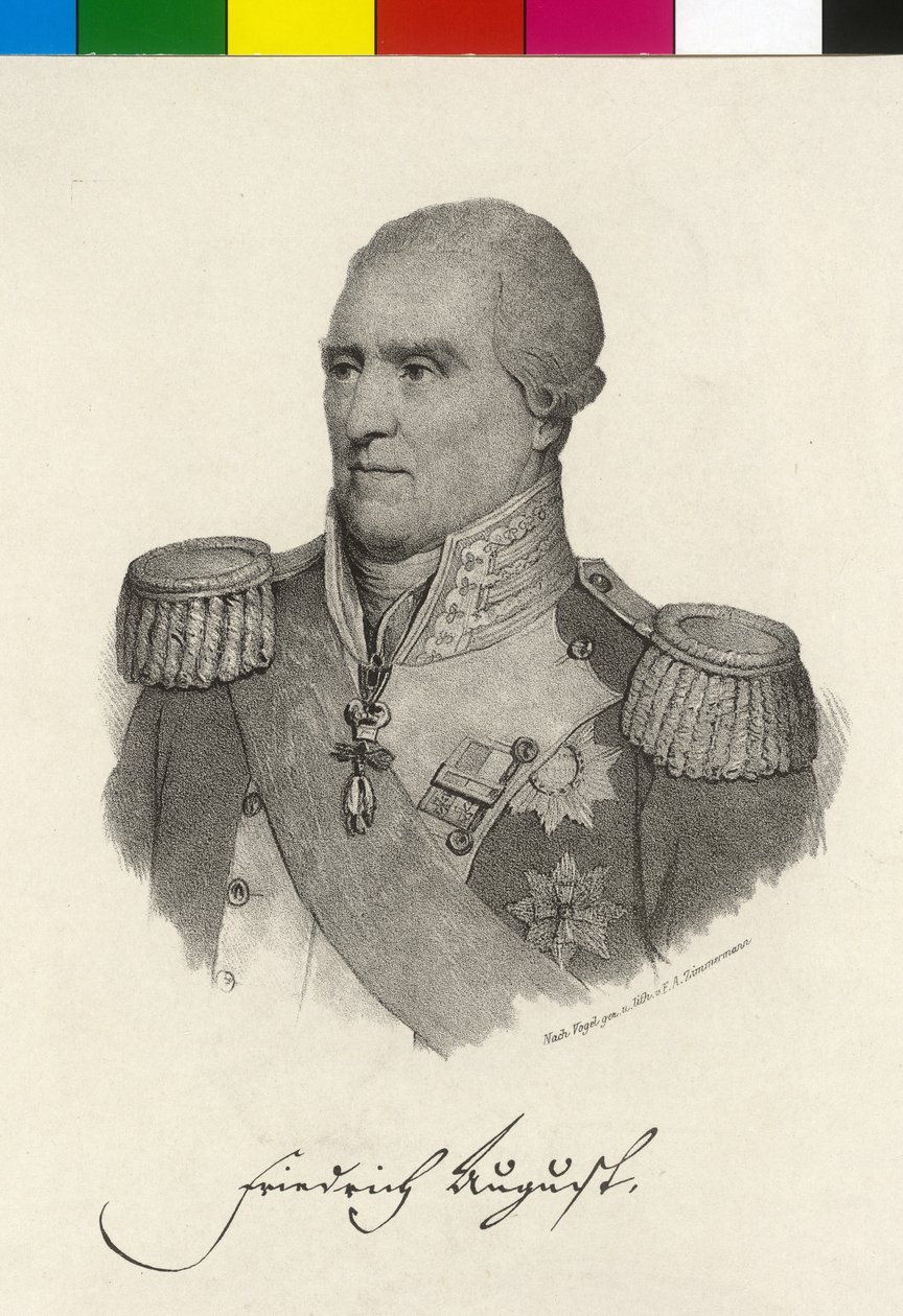 Król Saksonii Fryderyk August I autorstwa Artist Unknown