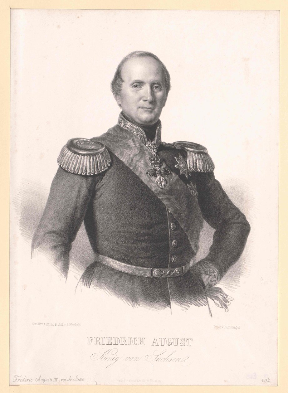 Król Saksonii Fryderyk August II autorstwa Artist Unknown