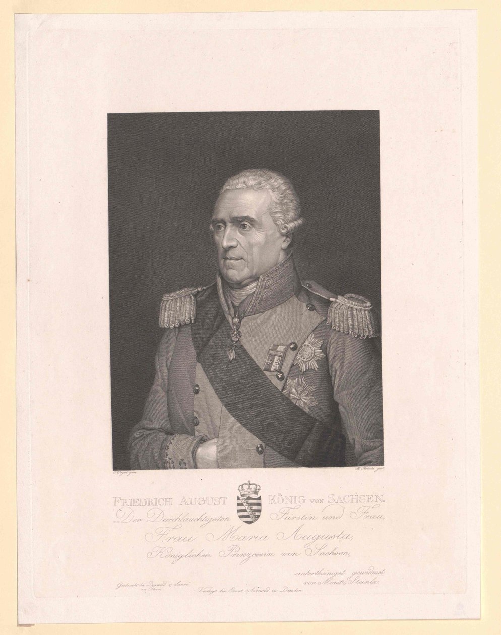 Król Saksonii Fryderyk August I autorstwa Artist Unknown
