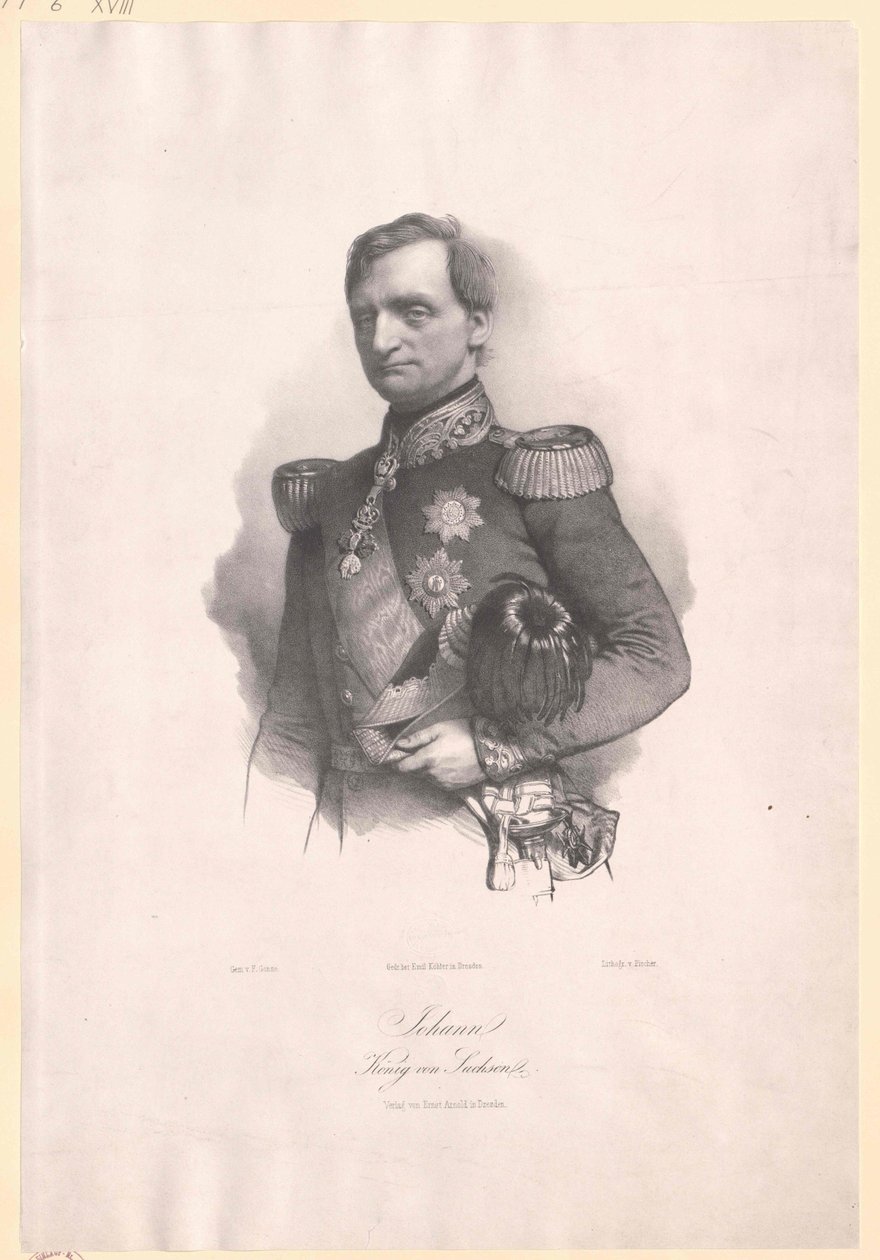Król Saksonii Johann autorstwa Artist Unknown