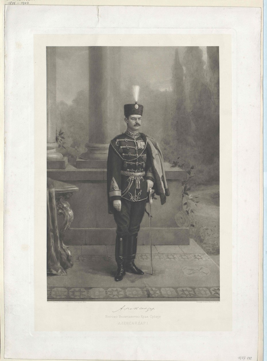 Król Serbii Aleksander I autorstwa Artist Unknown