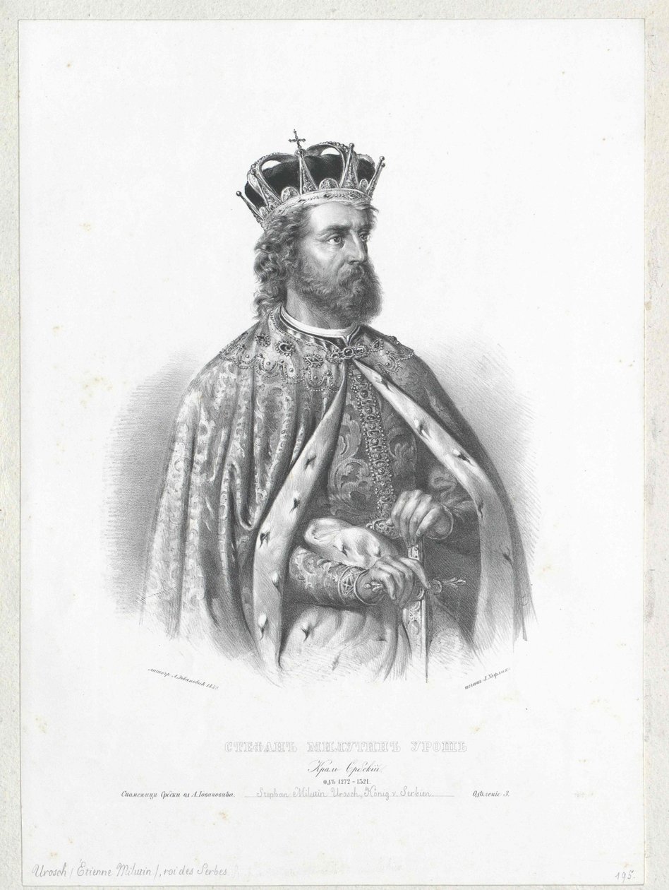 Król Serbii Stephen Urosch II autorstwa Artist Unknown