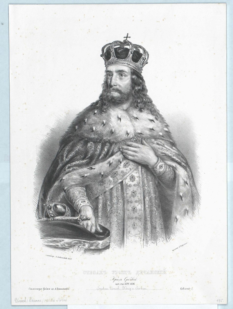 Król Serbii Stephen Urosch II autorstwa Artist Unknown