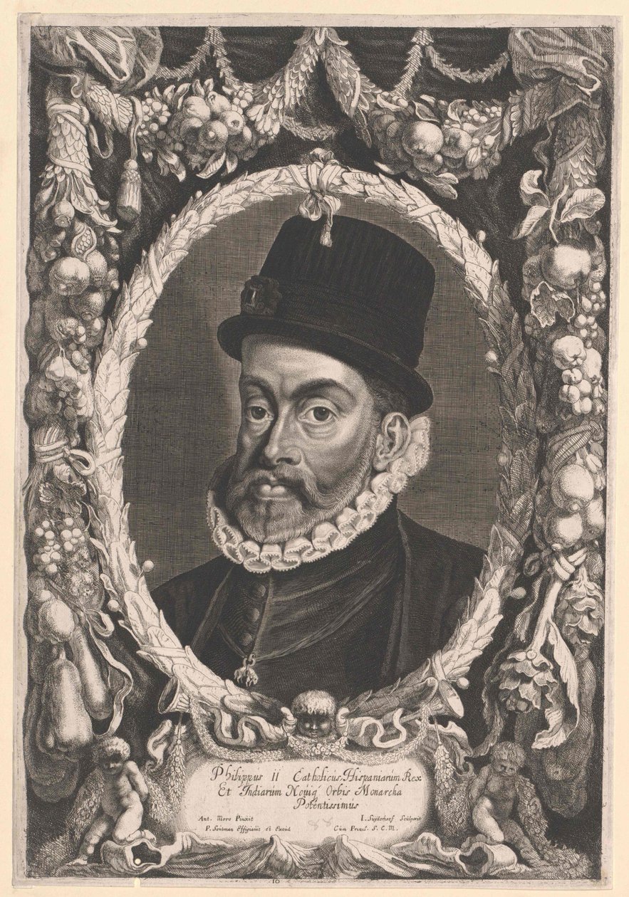 Król Hiszpanii Filip II autorstwa Artist Unknown