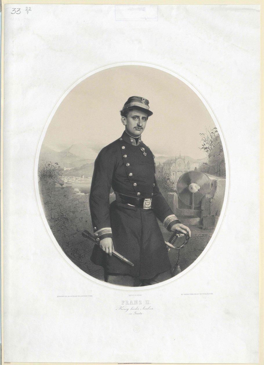 Król Dwóch Sycylii Franciszek II autorstwa Artist Unknown