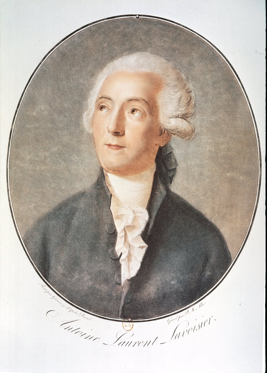 LAVOISIER Antoine-Laurent de: Portret (akwarela) autorstwa Artist Unknown