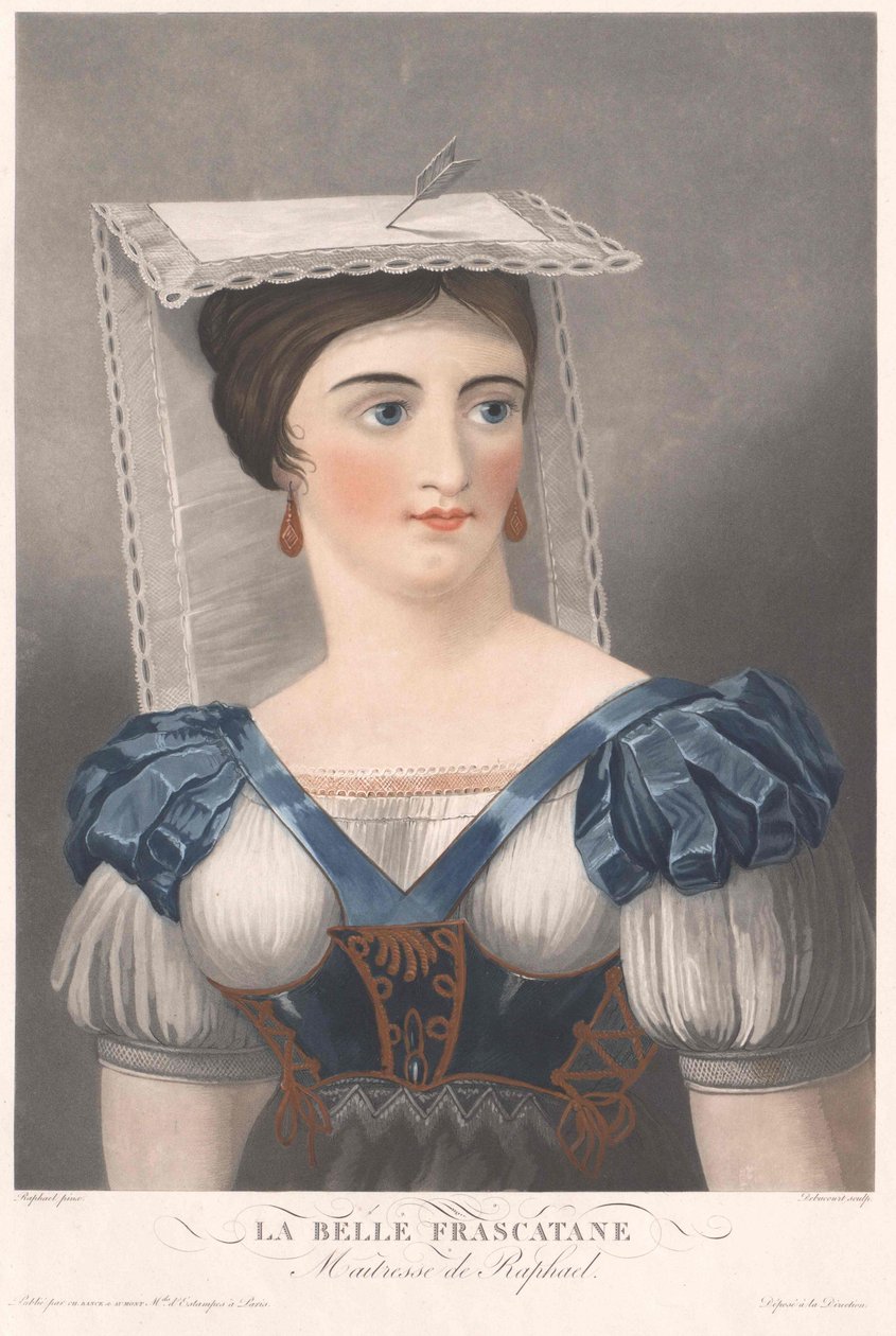 La Fornarina (druk) autorstwa Artist Unknown
