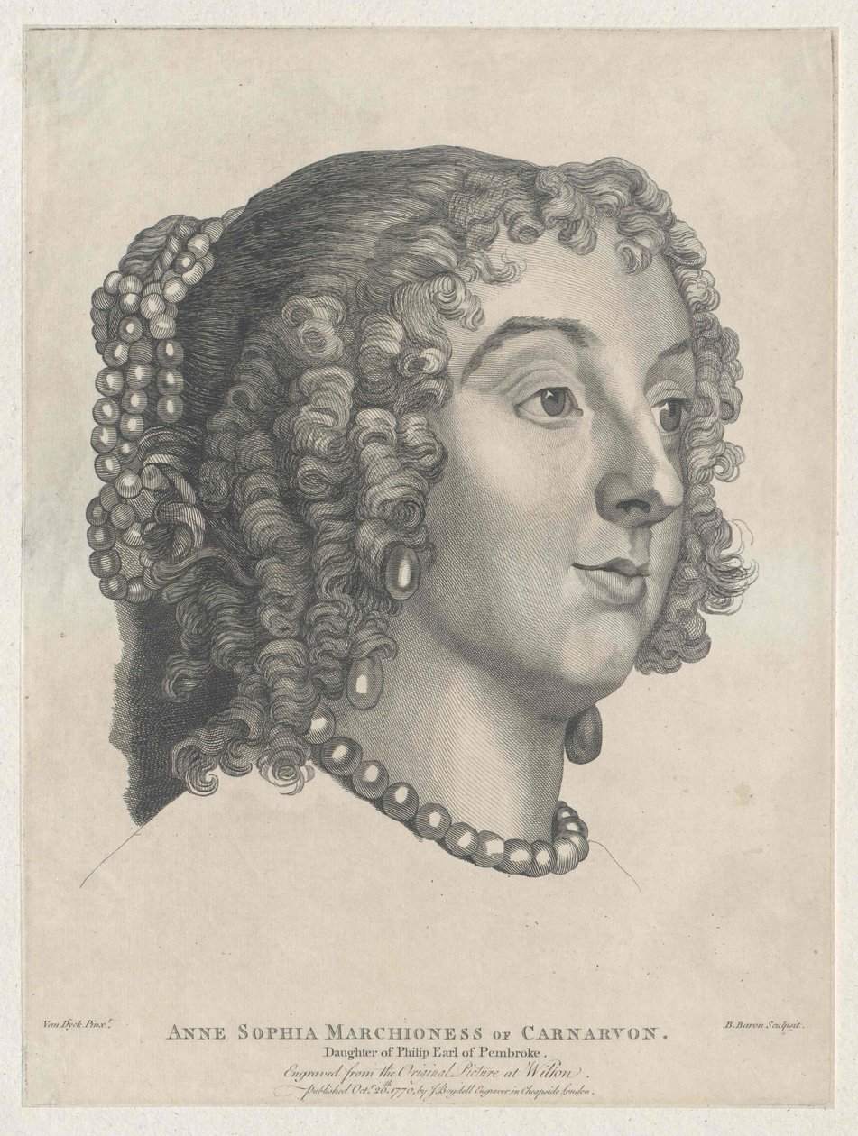 Lady Anna Sophia Herbert autorstwa Artist Unknown