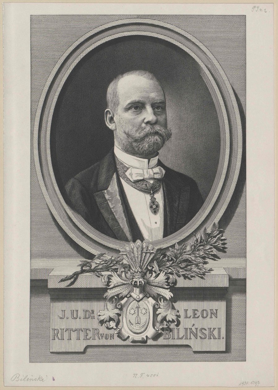 Leon Ritter Biliński (druk) autorstwa Artist Unknown